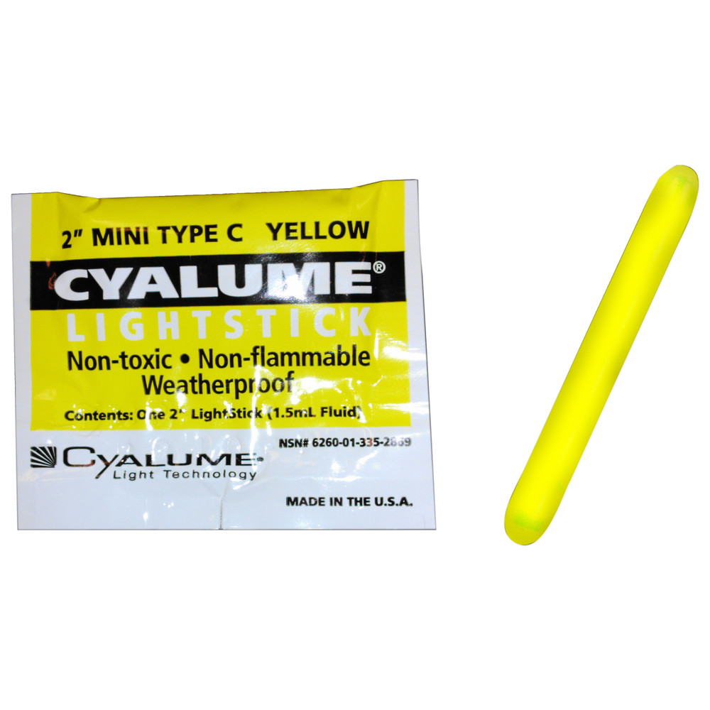 Cyalume Mini ChemLight 2", gelb, 5 cm, 4 h