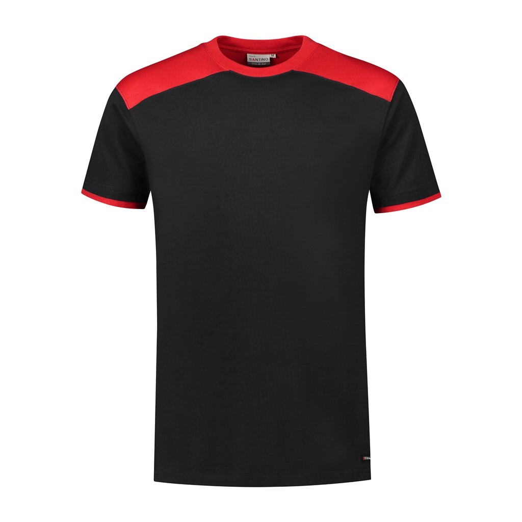 Santino T-shirt Tiesto - Black / Red - 2 Color-Line