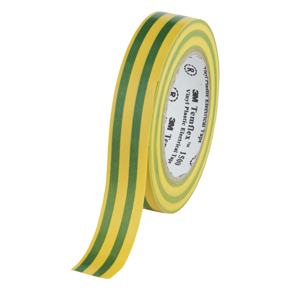 3M Elektroisolierband TemFlex 1500, 15 mm x 10 m, grün-gelb